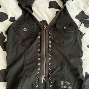 Harley Davidson lace halter top!